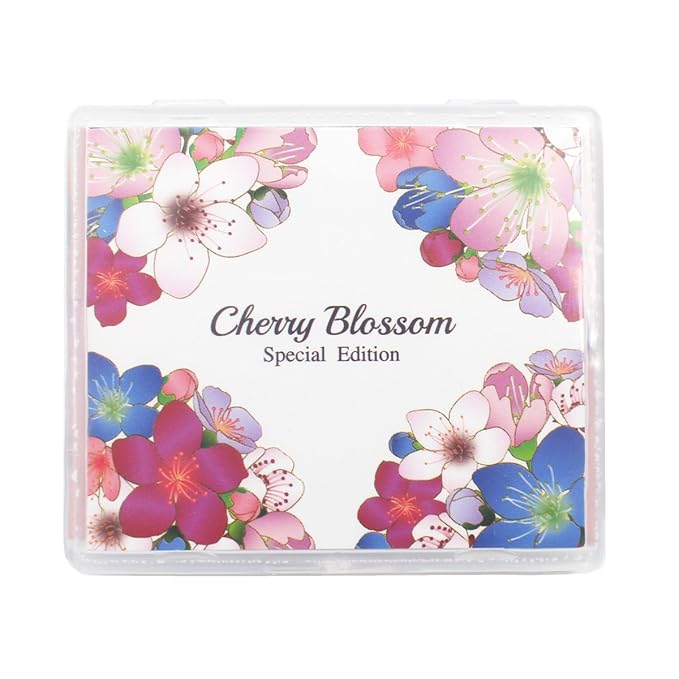 [100 Counts + Mirror Case] Cherry Blossom Natural Oil Blotting Paper for Face Korean with Mirror Case