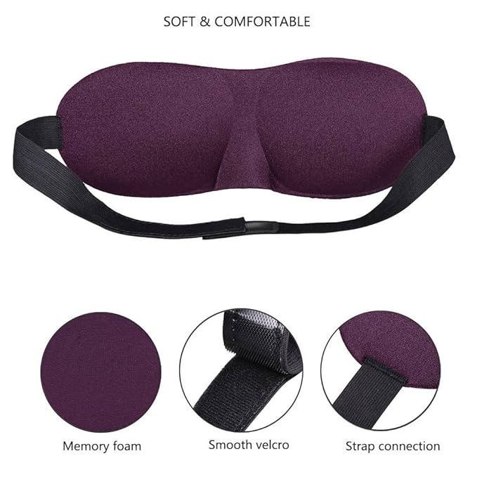 Purple Eye Mask for Sleep and Deep Meditation