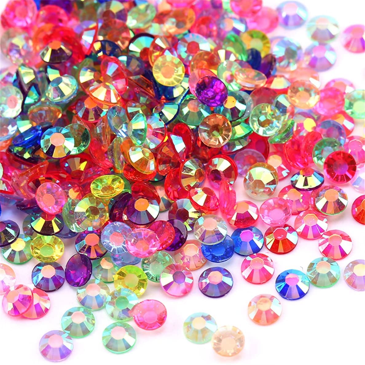 720 Pcs SS30 6mm AB Flatback Rhinestones for Nails Art Crafts Transparent Glitter Round Gems Crystals DIY Clothes Shoes(Clear Peacock Blue AB)