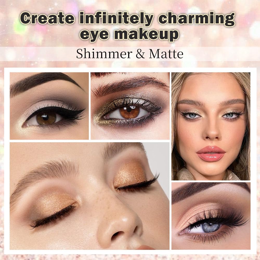 SUAKE Neutral Smokey Eye Shadow Palette,Nude Silver Gray Black Cream Eyeshadow Palette,Make Up Pallets for Women, Highly Pigmented Long Lasting Naturing-Looking