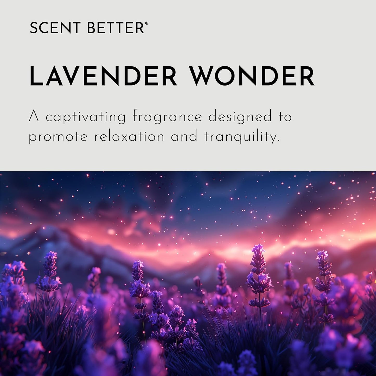Scent Better Lavender Wonder Aroma Essential Oil Blend: an Aromatherapy Blend of Lavender, Soft Vanilla, and Freesia for Ultrasonic Diffusers & Nebulizers (3.3 Fl Oz, 100 mL)