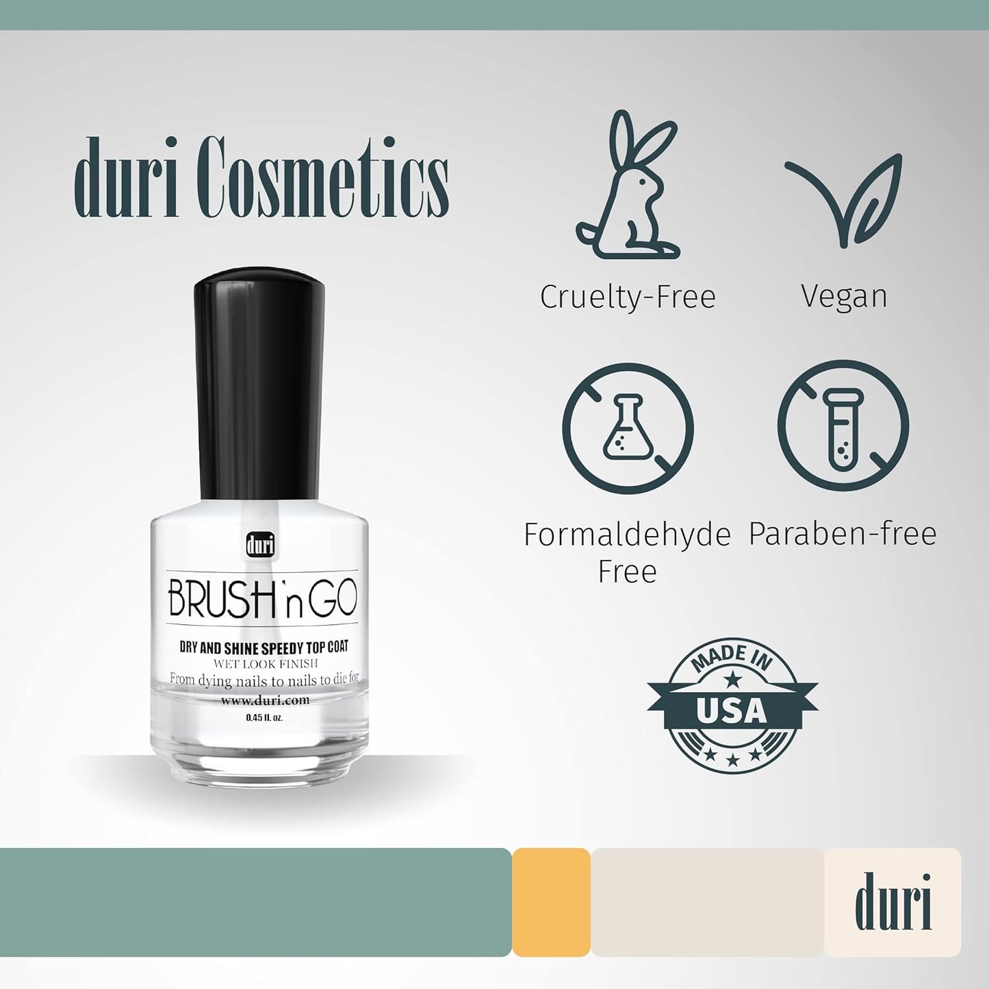 duri Brush’n Go Dry and Shine Speedy Top Coat (Brush'N Go (Pack of 3))