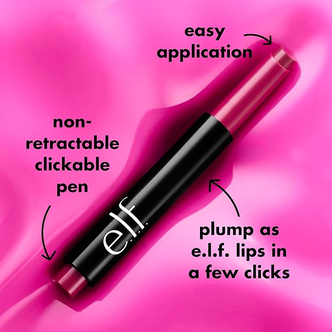 e.l.f. Pout Clout Lip Plumping Pen, Nourishing Lip Balm For Sheer Color & Shine, Plumps & Moisturizes, Vegan & Cruelty-Free, Just Peachy
