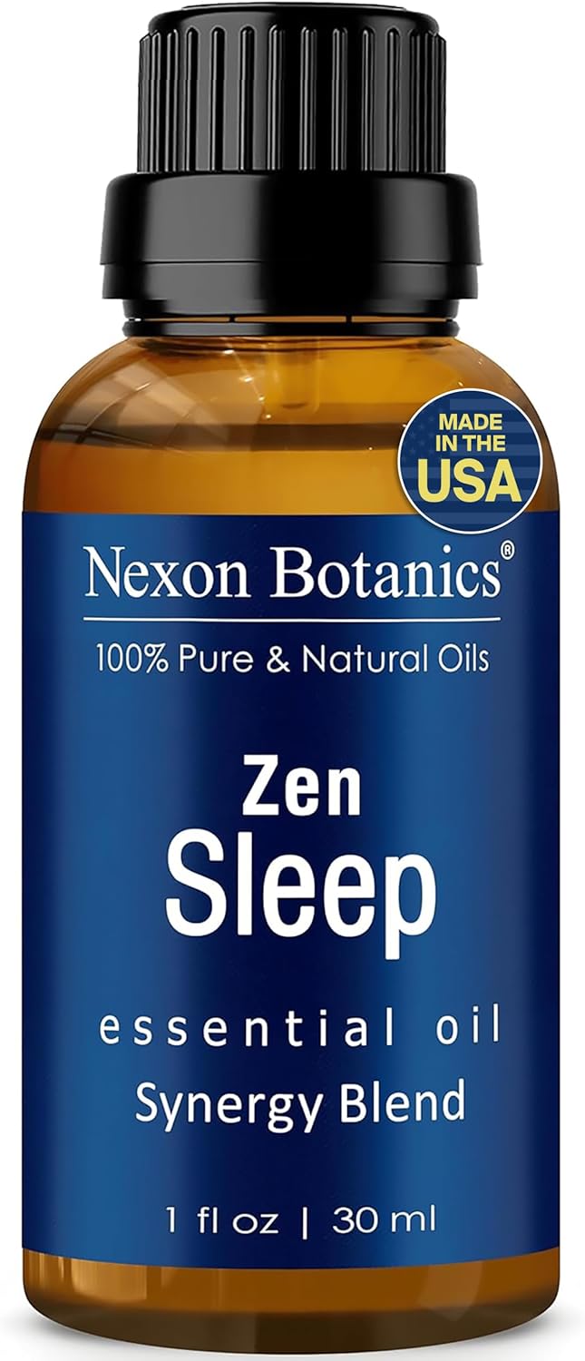 Zen Sleep Essential Oil Blend 30 ml - Lavender & Rosemary Relaxing Oil for Diffusers & Humidifiers - Calming Aromatherapy for Peaceful Sleep - Nexon Botanics