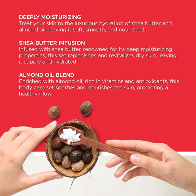 REVLON Get Carried Away Trio Moisturizing Travel Set, Shea Butter and Almond Oil Infused, Moisturizing Body Wash, Body Lotion, Exfoliating Body Scrub, 3 Count (2.88 fl oz)