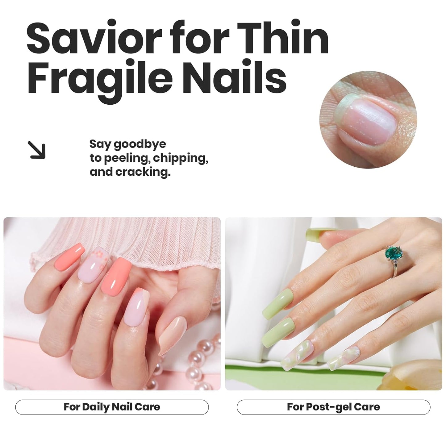 Beetles Nail Polish Set P176, 6 Colors Glitter Green Nude Natrual Pink Nail Lacquer Fast Drying & Long Lasting Finger Fall Nail Polish Glitter Effect for DIY Nail Art Salon at Home Gifts for Women