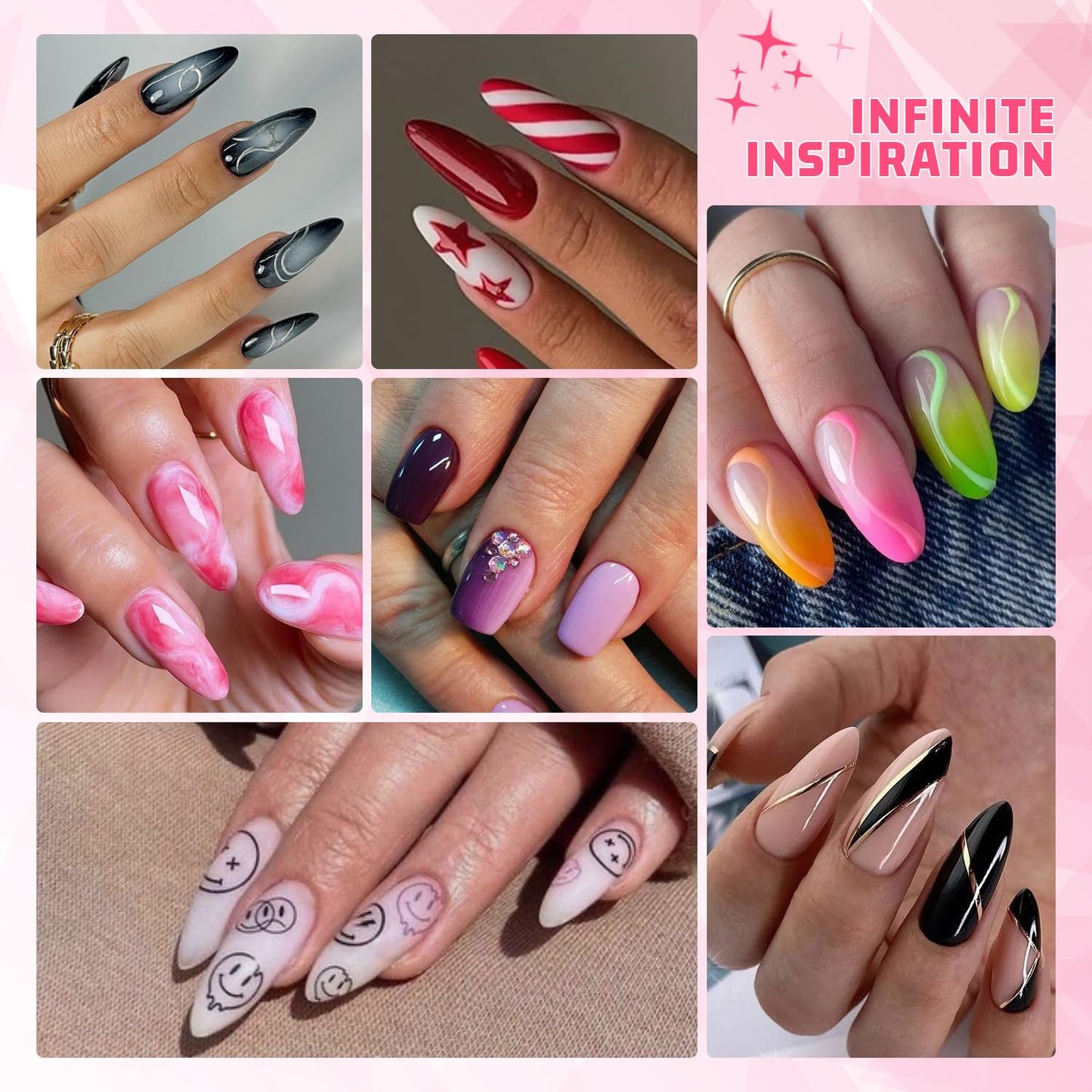 Sponge Pat Paint Nail Gel, Ombre Nails Gradient Gel Nail Blush Blooming Aura Nails Drawing Stripper Floral Painting DIY Nail Art, No Wipe, UV/LED Curing (16 Colors i)