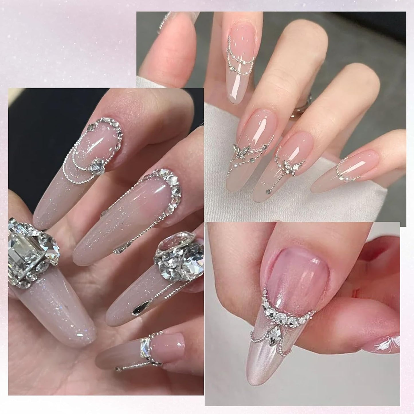 BORN PRETTY Stamping Temeplates Set,Butterfly Necklace Leopard Print Theme Nail Image Plates Nail Art Stamping Plate Manicuring DIY Printing Tools 4PCS