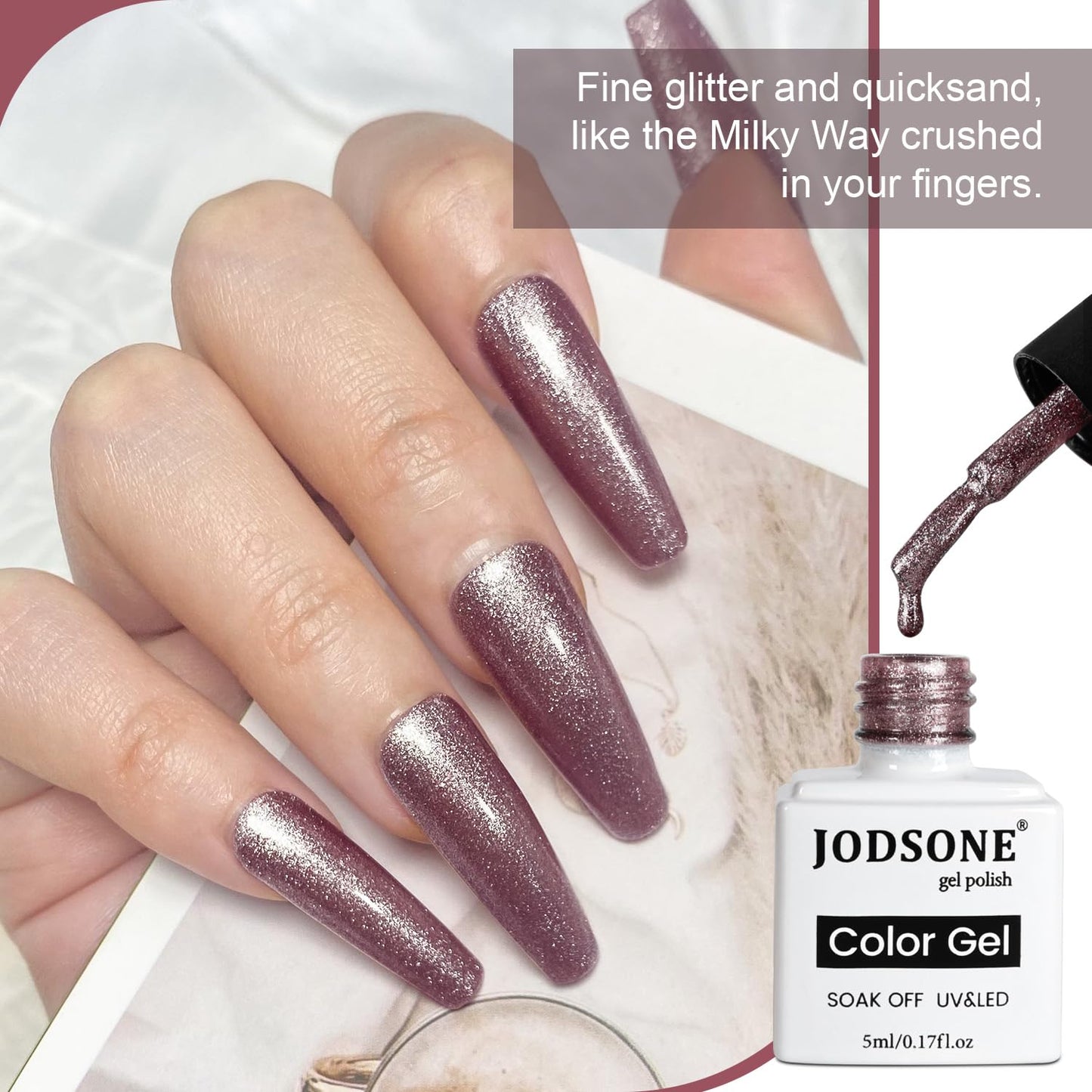JODSONE 12 Bottles Gel Nail Polish Set with Base Coat and Top Coat Great Holiday Gift for Ladies and Girls