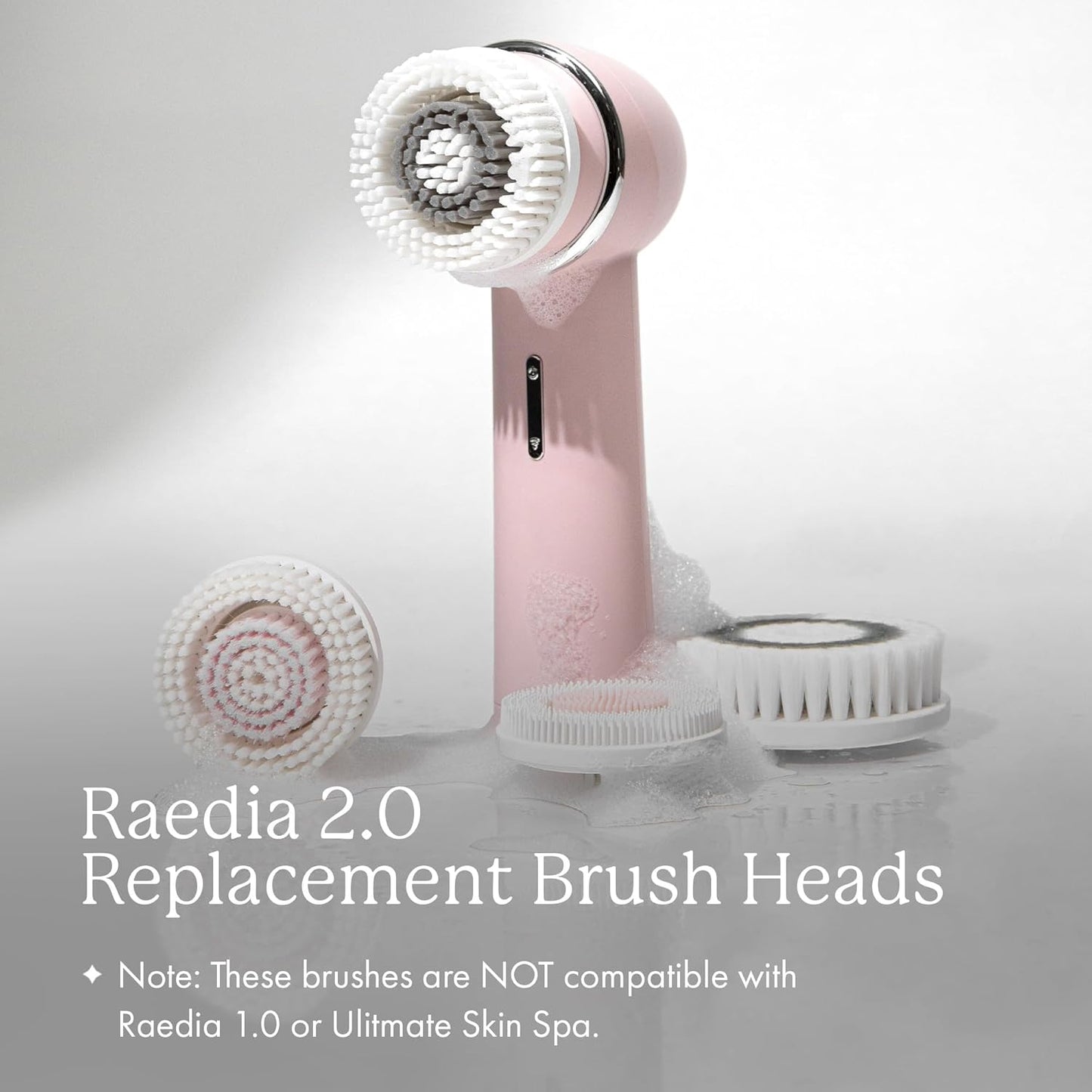 Vanity Planet Facial Cleansing Brush Replacement Heads, Raedia 2.0-3 Interchangeable Replacement Brush Heads – Lightweight & Water Resistant Face Exfoliator Cleansing Brush for Glowing Skin
