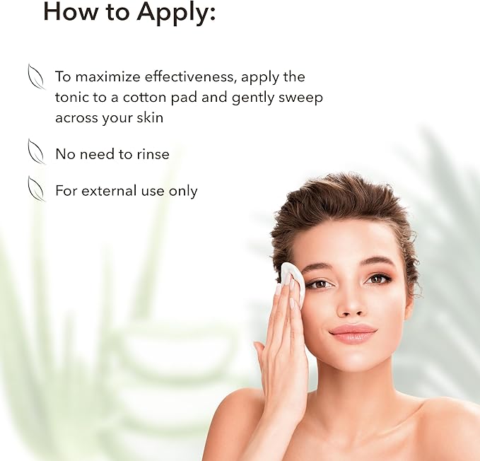 Organic Aloe Vera Facial Toner - 98% Natural Ingredients - Intense Hydration, Hyaluronic Acid, 98% Natural, Vegan - Deep Moisture, Refreshes, and Revitalizes The Skin - 8.5 Fl Oz / 250ml