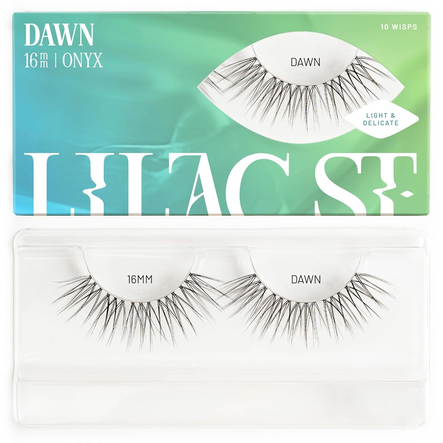 Lilac St - Dawn Natural Faux Eyelash Clusters (16mm) - No "Makeup" Look - DIY Lash Extension Wisps - Lightweight & Lifelike - Lasts 10 Days - Cruelty Free, Vegan, Women Founded - 10 Lashes