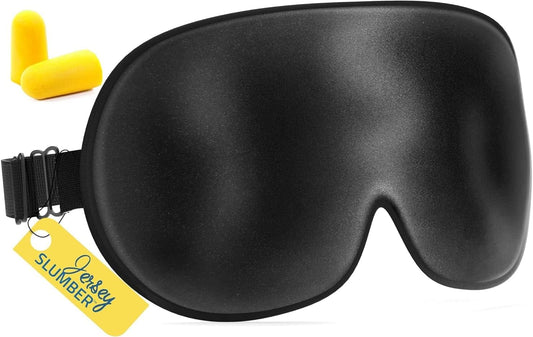 100% Silk Sleep Mask for A Full Night's Sleep | Comfortable & Super Soft Eye Mask with Adjustable Strap | Works with Every Nap Position | Best Sleeping Aid/Blindfold/Gift, Blocks Light Jersey Slumber