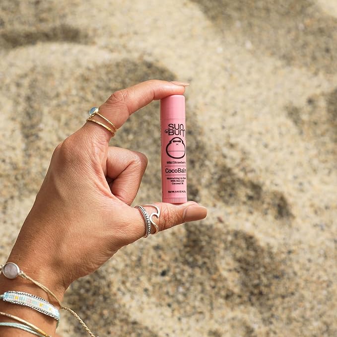 Sun Bum Wild Strawberry Cocobalm | Hydrating Lip Balm with Aloe | Paraben Free, Silicone Free,| 0.15oz Stick