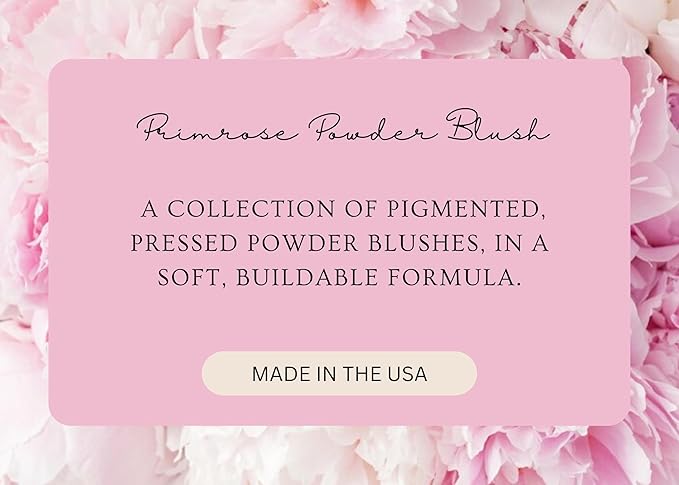 PRIMROSE POWDER BLUSH, Pressed Blush Face Makeup, Buildable Formula, Smooth Finish, Paraben Free, Made in the USA 0.11 oz. (Temptress)