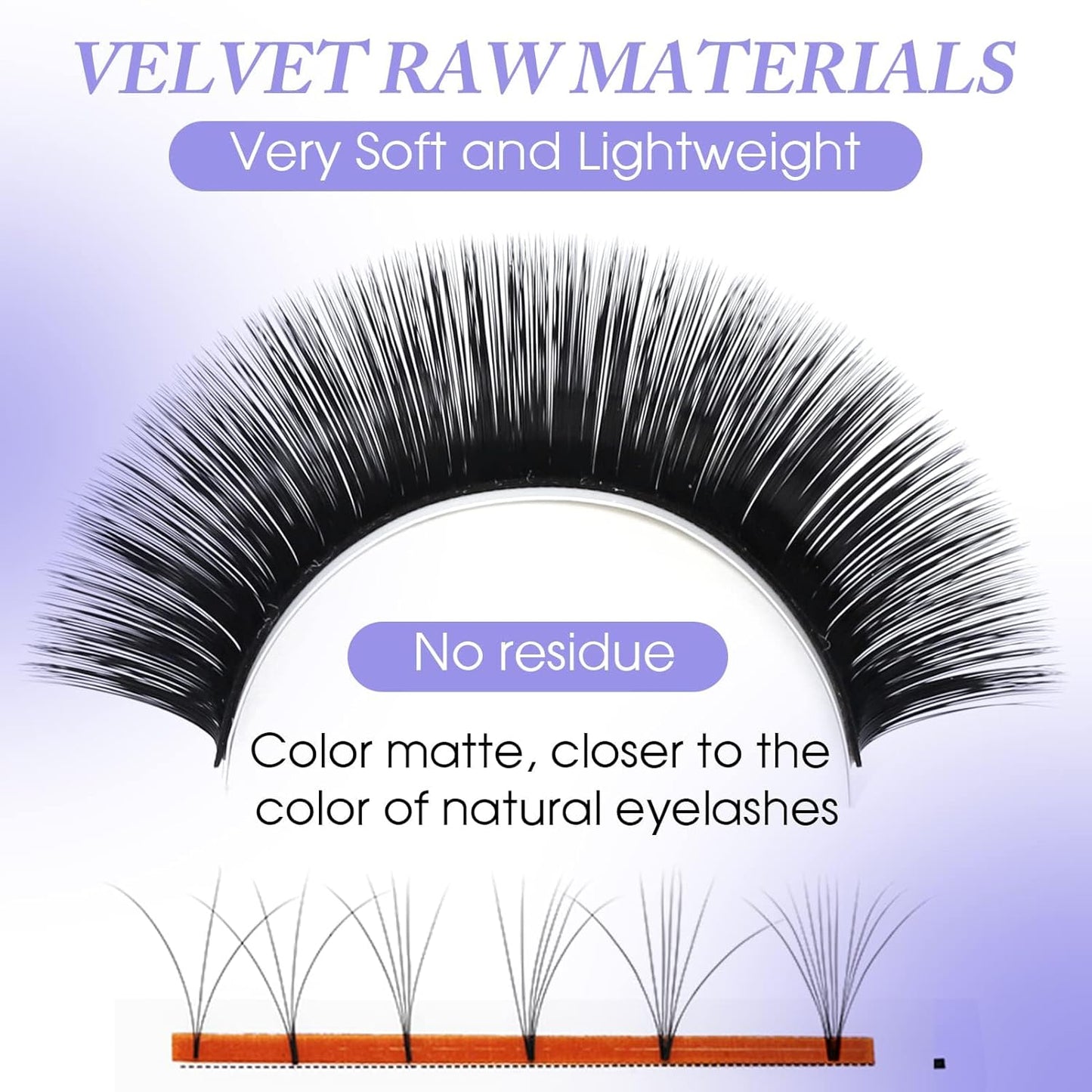 Easy Fan Volume for Lash Artists: Wendy, Handmade Fans for Eyelash Extensions, Self Fanning, Blooming, Black, C Curl, 0.1mm, 8-14mm, KH126