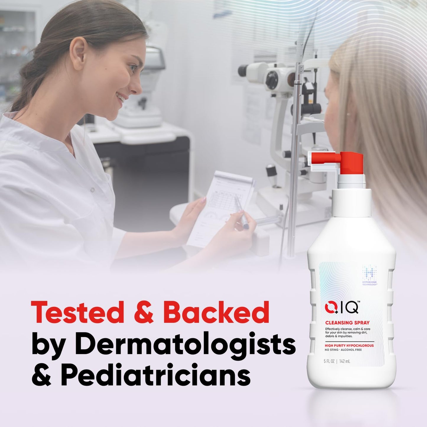 Eyelash and Eyelid Cleanser – High Purity Hypochlorous Eye Wash Solution, Lid and Lash Cleanser that Quickly Calms and Soothes Irritated, Clogged Skin (2oz)