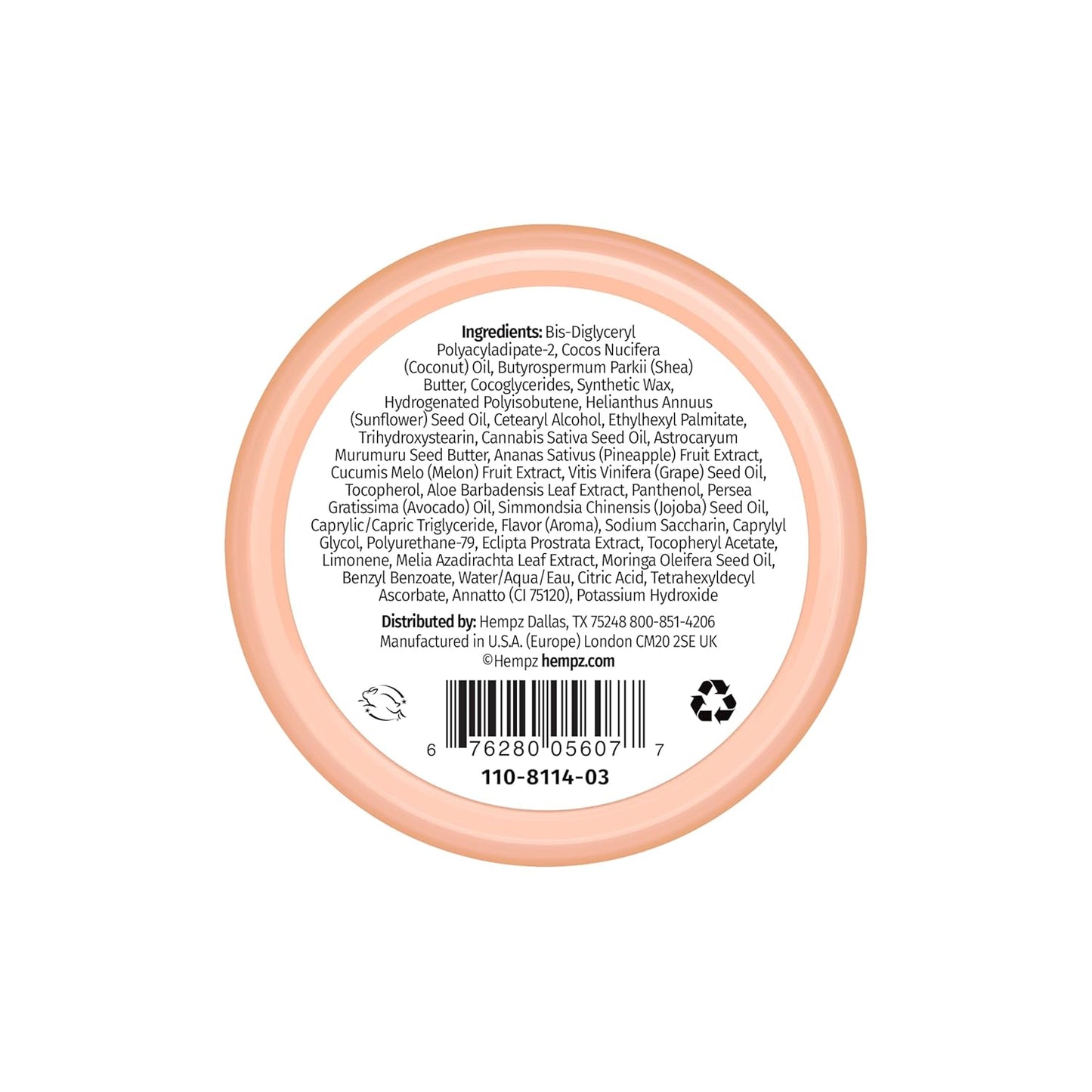 Hempz Hydrating Lip Sleeping Mask - Sweet Pineapple & Honey Melon (.95 Oz.) | Overnight Hydrating Lip Balm for Dry Lips, Lip Repair, Chapped Lip Treatment & Nourishment for Women