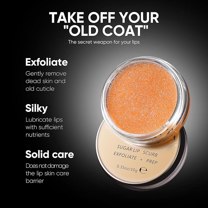 Lip Care Kit with Lip Exfoliator Scrub, Lip Sleeping Mask and Lip Essence Oil for Dry Cracked Lips, Repair and Moisturize Your Lips All Day