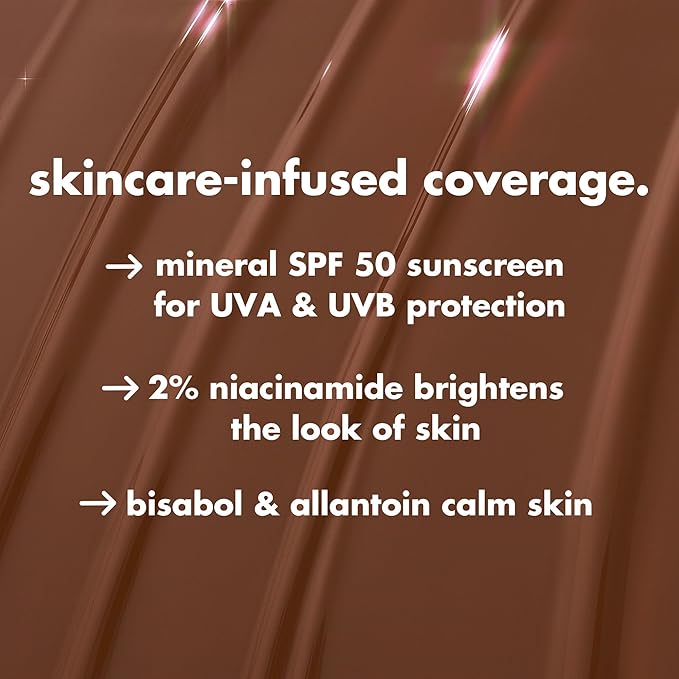 e.l.f. Halo Glow Skin Tint SPF 50, Tinted Moisturizer For Light, Buildable Coverage, Creates A Natural Glow, Vegan & Cruelty-Free, 17 Rich Warm