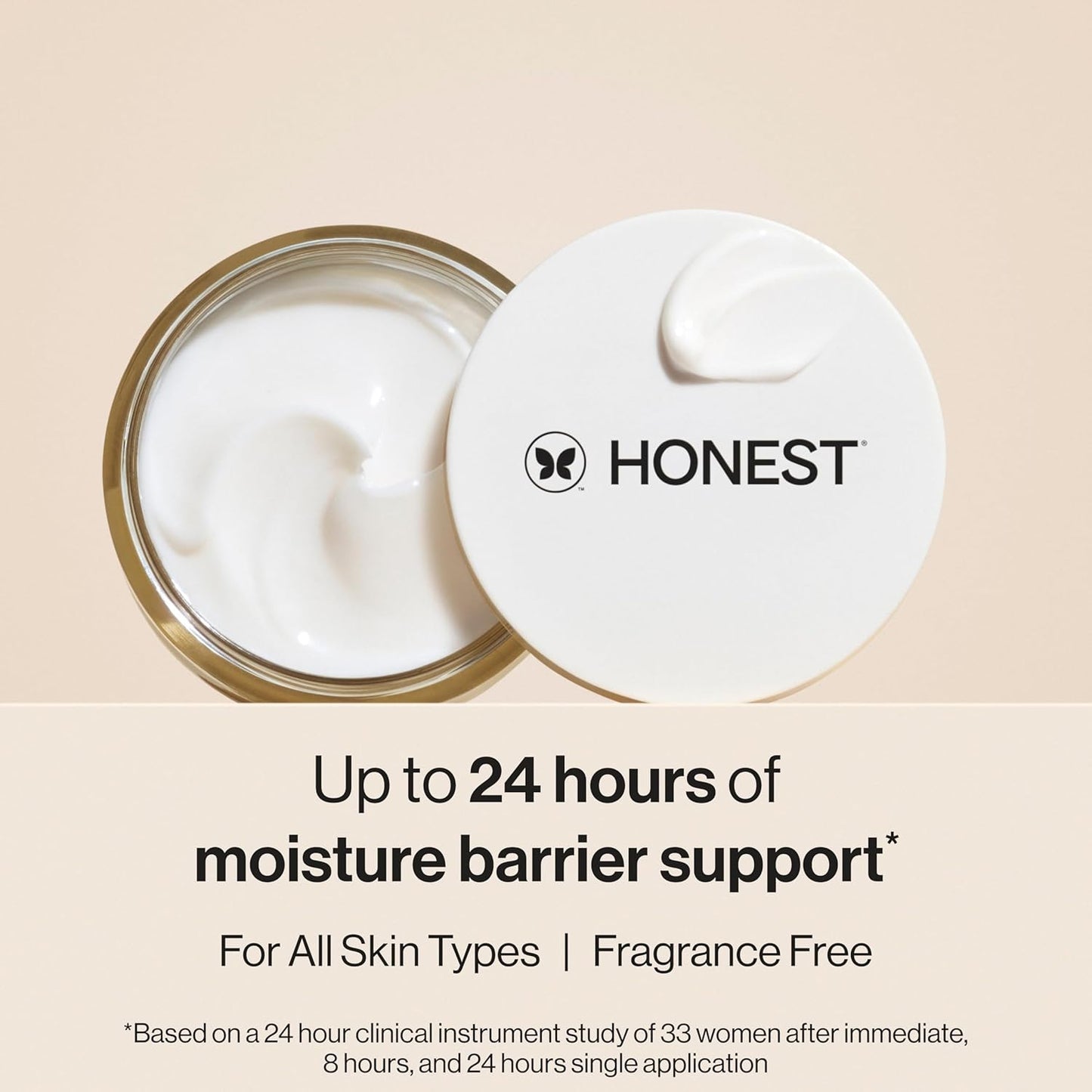 Honest Beauty Mini Hydrogel Cream with Hyaluronic Acid | Lightweight, Moisturizing Water Cream | Gentle for Sensitive Skin, Fragrance Free, Vegan | Travel Size, .57 fl oz