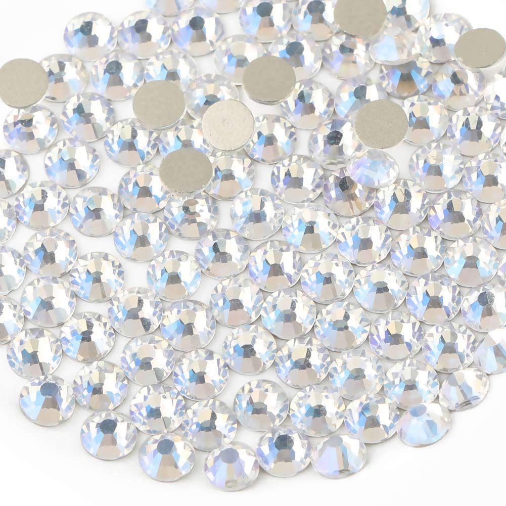 beadsland Flat Back Crystal Rhinestones Round Gems, Blue Moonlight (3.8-4.0mm) SS16/1440pcs