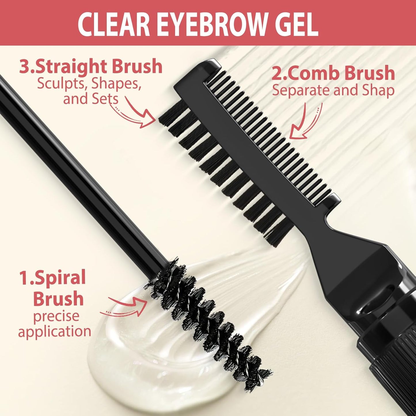 Eyebrow Pen Kit, with Microblading Eyebrow Pen, Eyebrow Gel, Eyeliner, Eyebrow Brush, Eyebrow Pencils for Women, Waterproof, Smudge Proof, Long Lasting Makeup Formula - Taupe