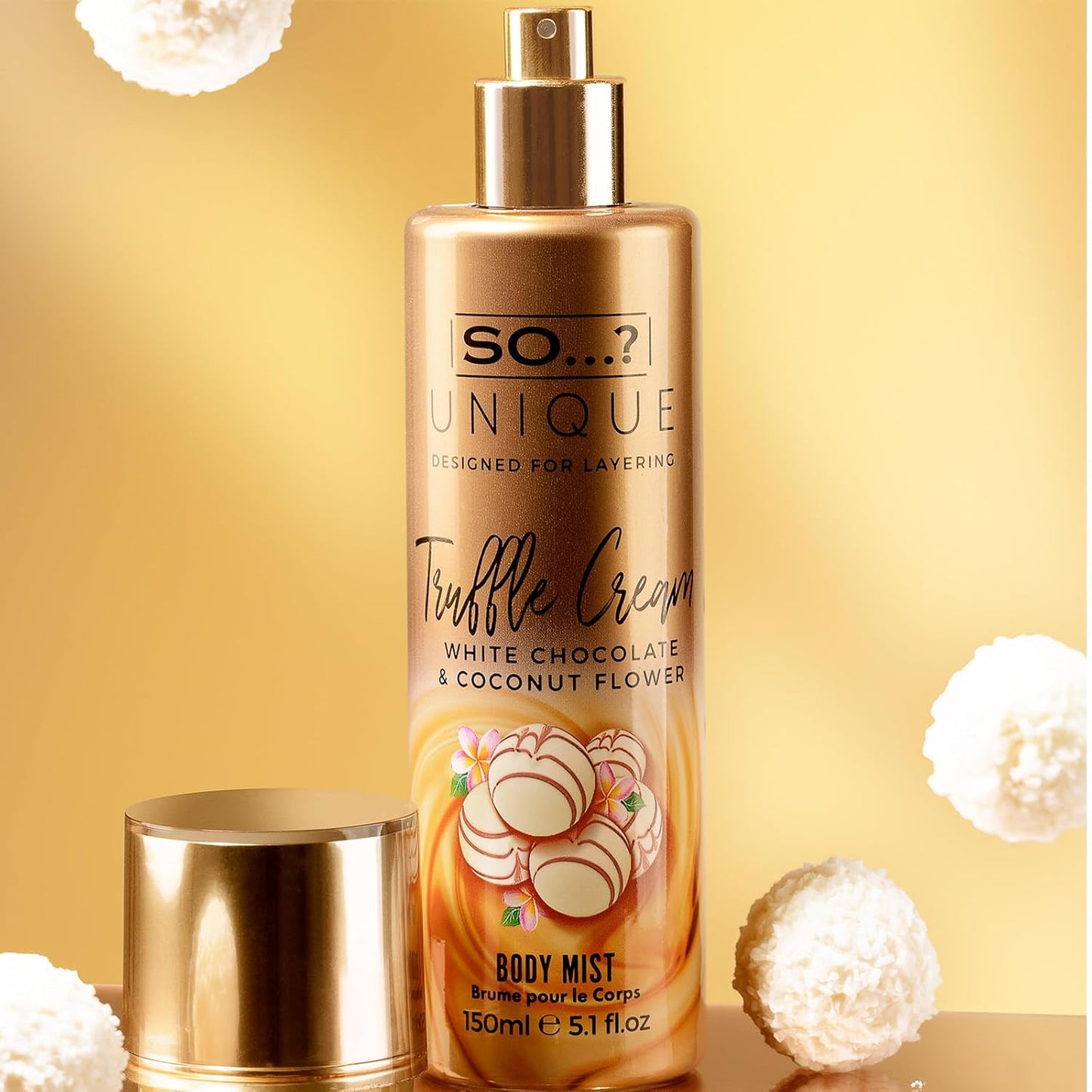 So...? Unique Truffle Cream Body Mist - Vanilla, Gourmand, Fruity Perfume for Women - Cruelty Free Body Spray for Women - 5.1 oz