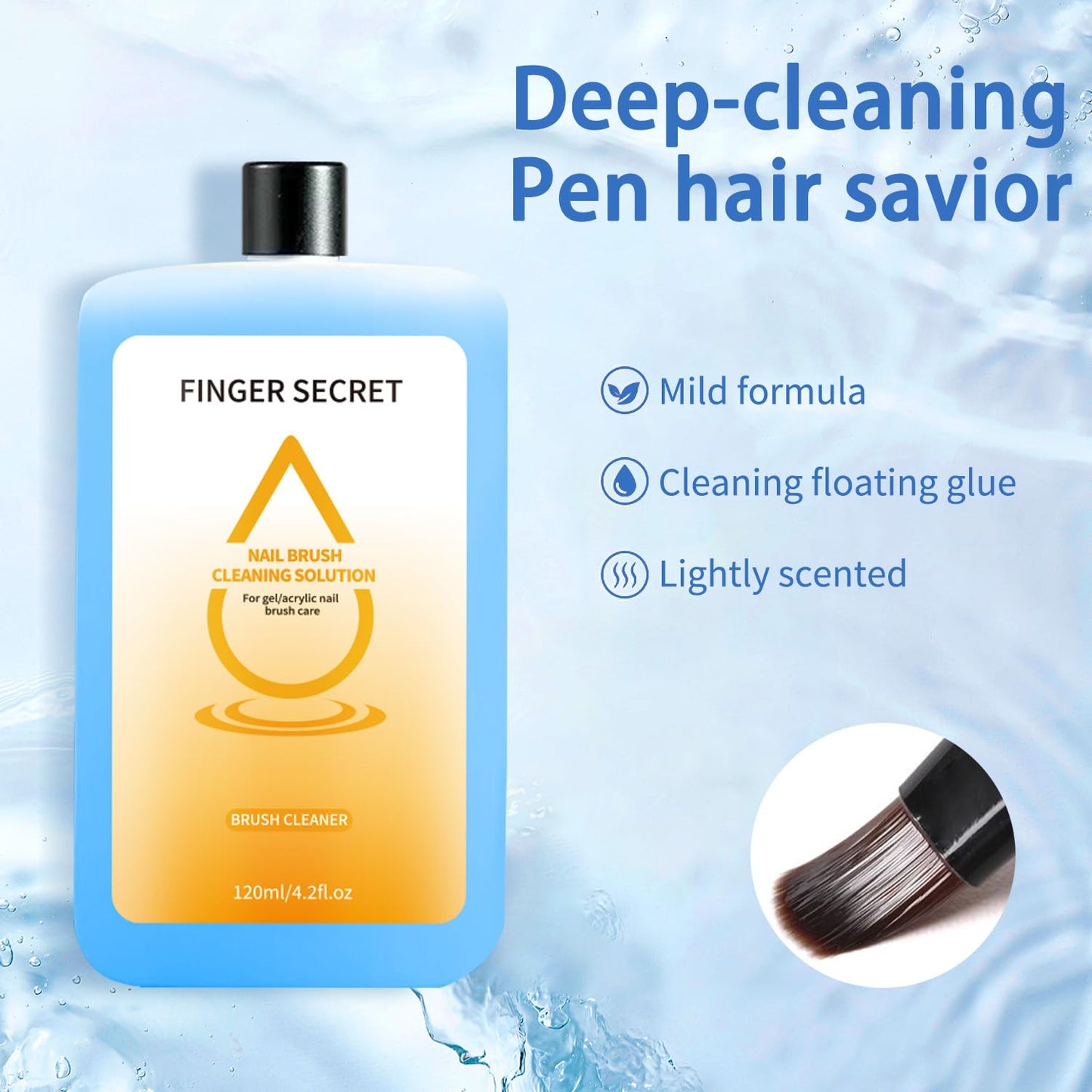 nail brush cleaner for nail brush nail art nail paiting50Pcs Cotton Finger Claws & Makeup Puff Set with 120ml Pen Cleaner Oil – Essential Cleaning Kit for Makeup Brushes, Nail Art, Painting (A12, 1)