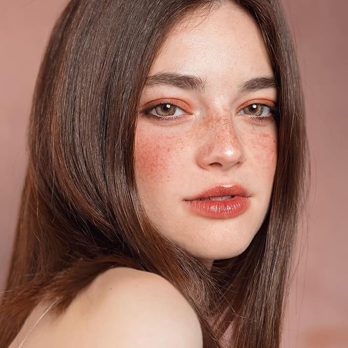 Blush Stick, Cream Blush Stick for Cheeks & Lips, Blendable Long-Lasting Multi-Use Contour Stick & Highlighter Makeup (#3 CORAL ORANGE)