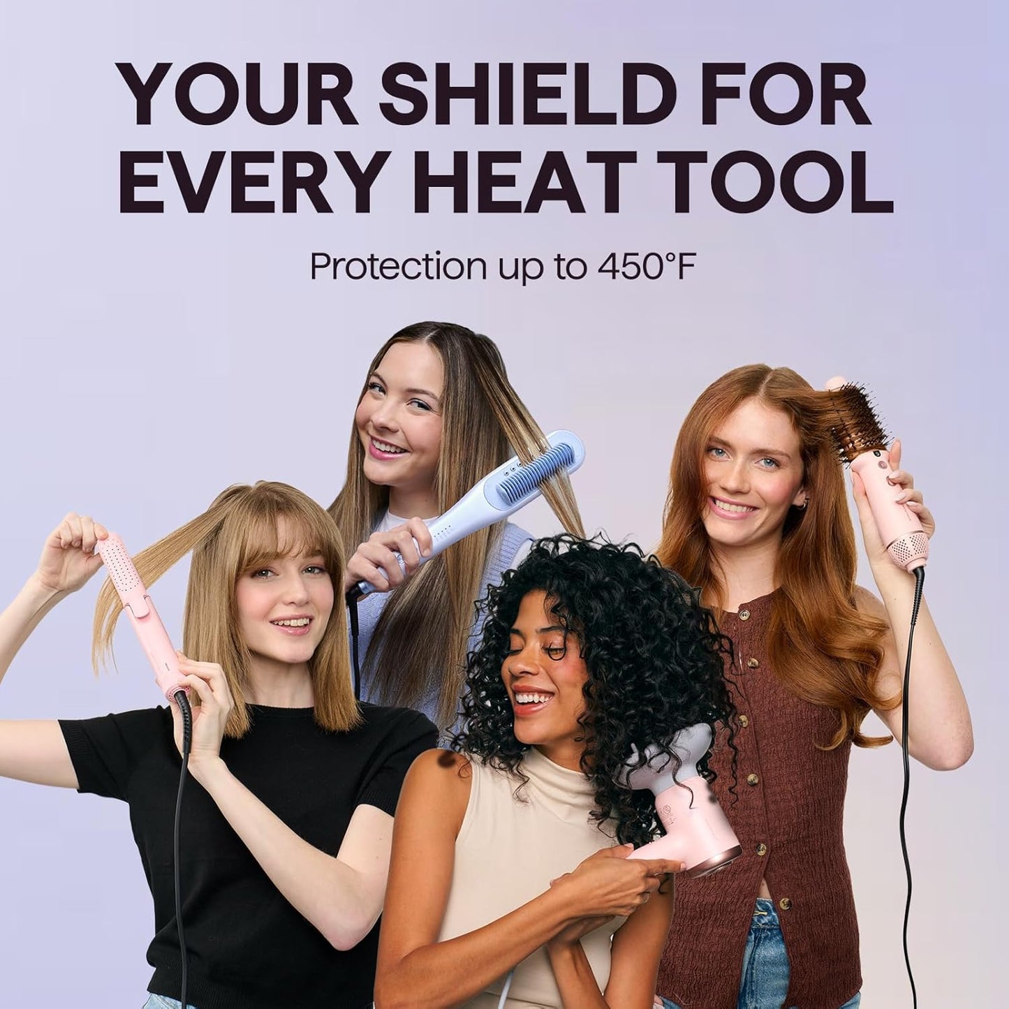 wavytalk Smooth Barrier Heat Protectant Spray for Hair, Thermal Protection Spray for All Hair Tools to Smooth&Hydrate, Up to 450℉ Protection, Damage Repair&Frizz Control, Lightweight Formula, 5 Fl Oz