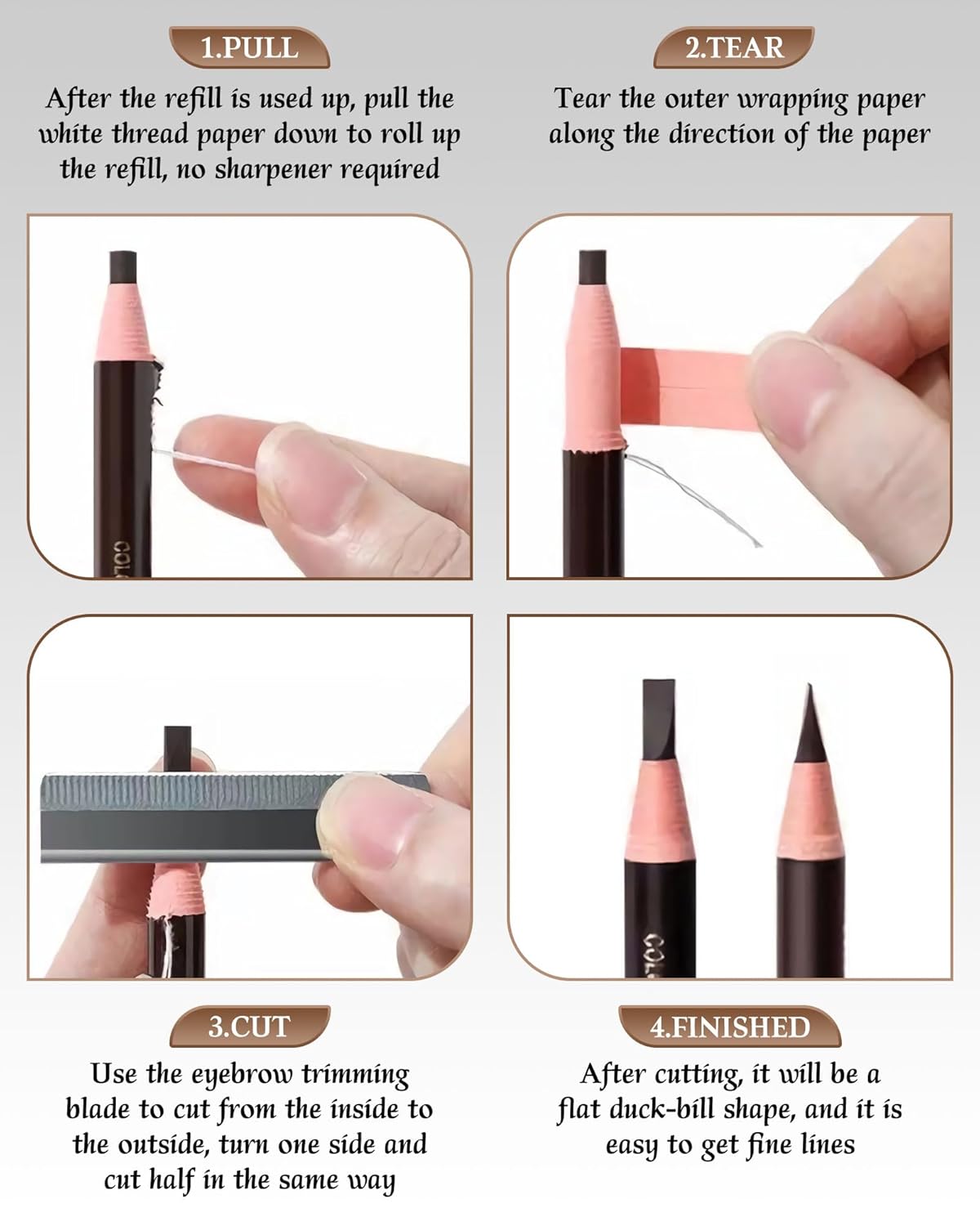 12 Piece Waterproof Eyebrow Pencils for Women Brown w/Microblading Eyebrow Pencil & Brow Trimming Supplies Kit Permanent Eye Brow Liners Set For Salon-Quality Shaping & Filling Of Marks