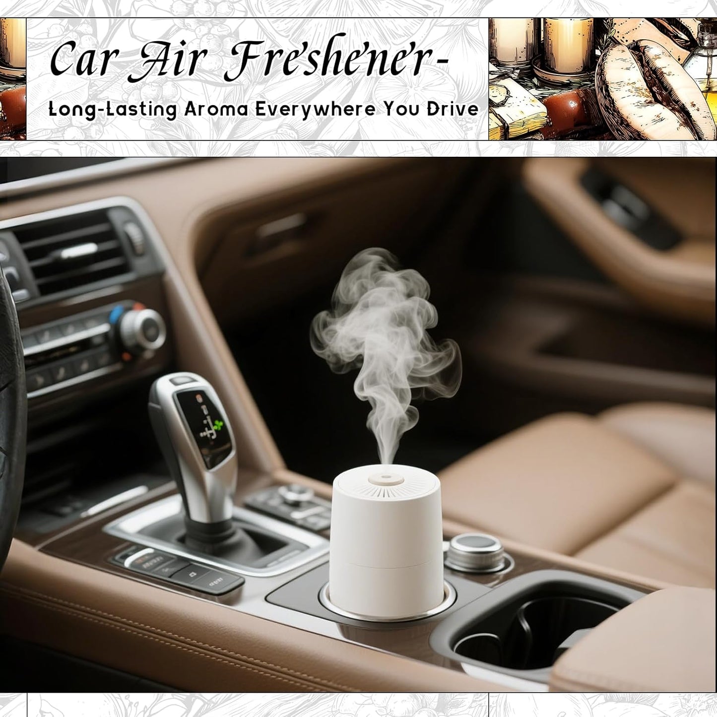 HIQILI Coffee Fragrance Oil for Scent Diffuser & Humidifier, Perfect for Candle, Soap, Perfume Making, New Car & Home - 1 Fl Oz