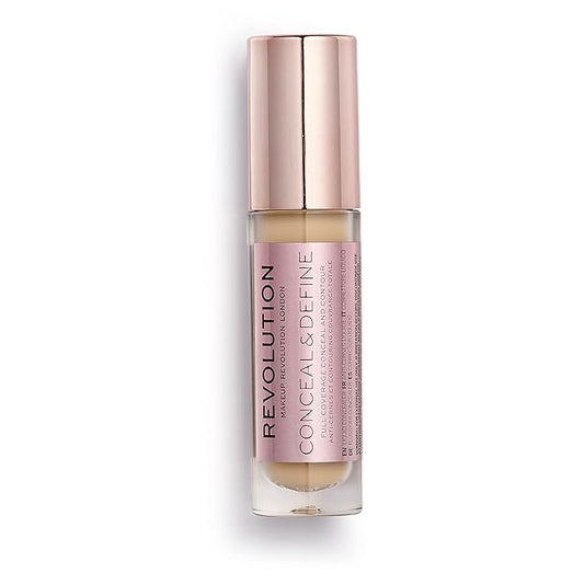 Makeup Revolution Conceal and Define Concealer, Full Coverage & Matte Finish, C9.2 for Medium/Tan Skin Tones, Vegan & Cruelty-Free, 0.7 Fl Oz