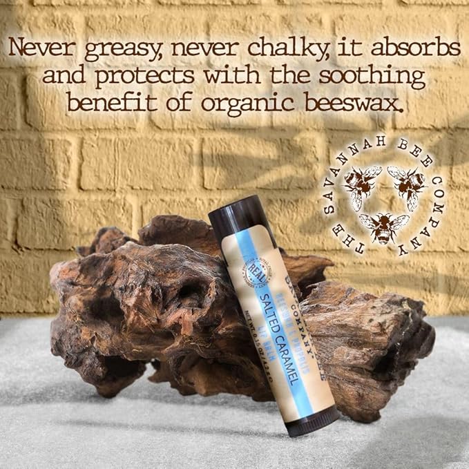 Savannah Bee Company Lip Balm - Lip Moisturizer for Chapped Lips - Hydrating Lip Balm with Pure Honey