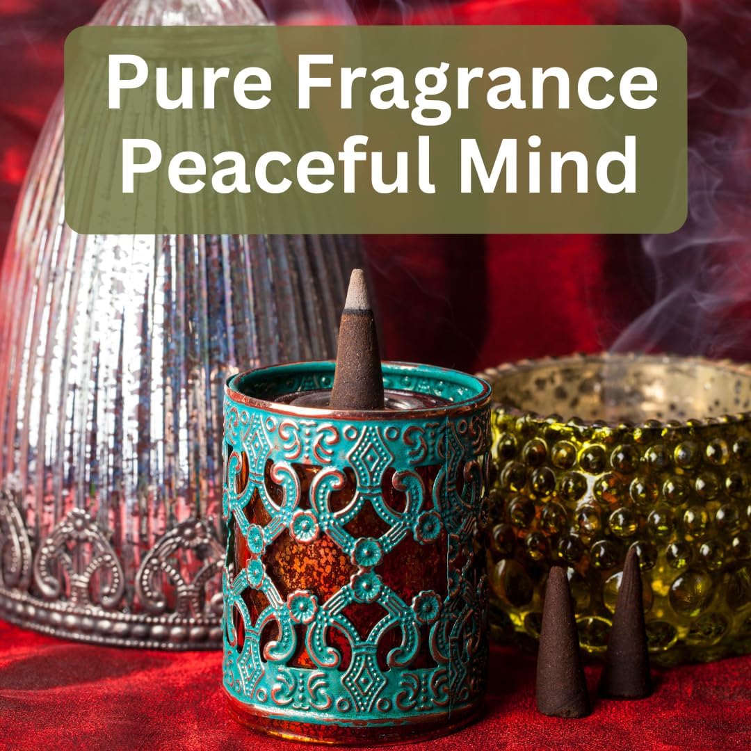 Yajna Citronella 100%-Natural-Incense-Cones Handmade-Hand-Dipped Organic-Chemicals-Free for-Purification-Relaxation-Positivity-Yoga-Meditation The-Best-scents (20 Count)