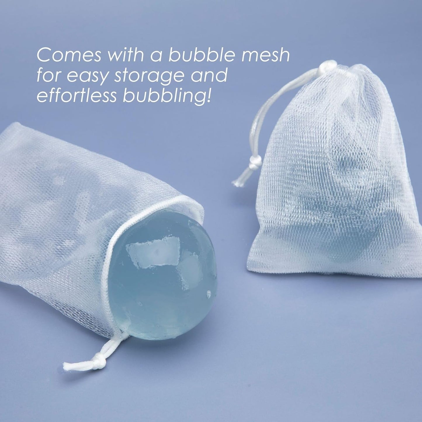 Be Bare Jelly Ball Cleanser, Daily Face Wash Korean Skin Care Cleanser Ball for Dry Skin with Squalane & Hyaluronic Acid for Skin Hydration and Moisturizing - Fresh Aqua (1.41oz)