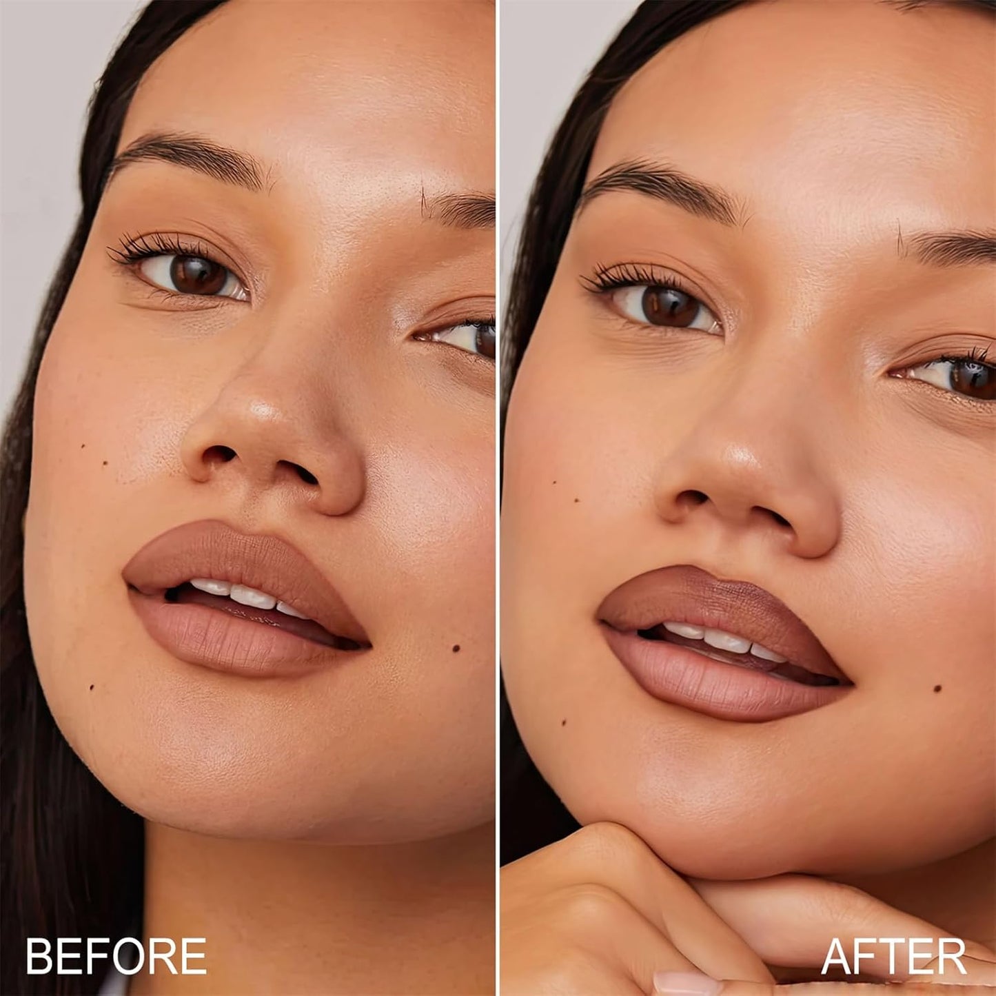 OETUIOW Lip Stain Peel Off, Lip Liner Moisturizing Long-Lasting & Waterproof, Transfer Proof & Plumping, Non-Stick Cup, 2PCS Rose