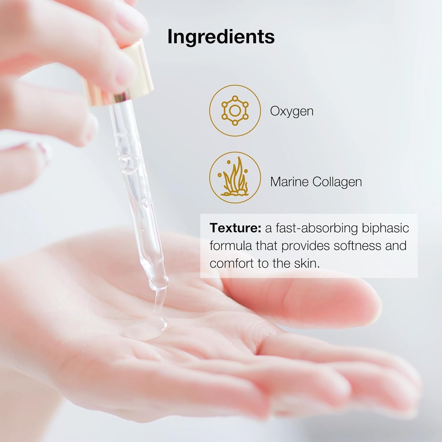 LULLAGE Splendor Elasticity & Firmness Moisturizing Face Serum for Women - Fast Absorbing Day & Night Hydrating Serum with Oxygen & Marine Collagen - 1 Fl. Oz Bottle