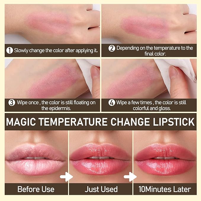 Flower Lip Balm - Color Changing Lipstick Jelly Lip Stain for Perfect Pink Shade, Unique pH Lip Balm for Your Lips, Clean & Vegan Flower Balm (Purple)