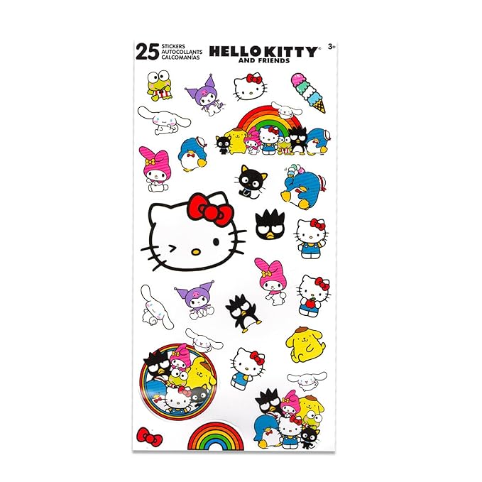 Hello Kitty Lip Balm Tubes - Bundle with 8 Hello Kitty Lip Balms in Assorted Flavors for Party Favors Plus Hello Kitty Stickers, Sticker Activity Book, More | Hello Kitty Party Favors