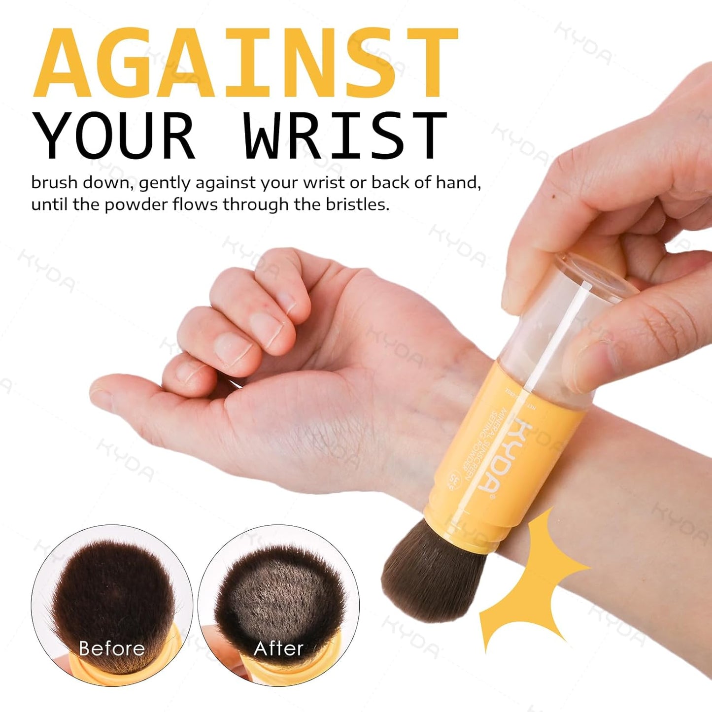 KYDA Mineral Sunscreen Setting Powder for Face & Scalp, SPF 35 Mineral Scalp Sunscreen, Lasting Oil Control Matte Loose Powder, Lightweight Breathable for All Skin Type, Translucent