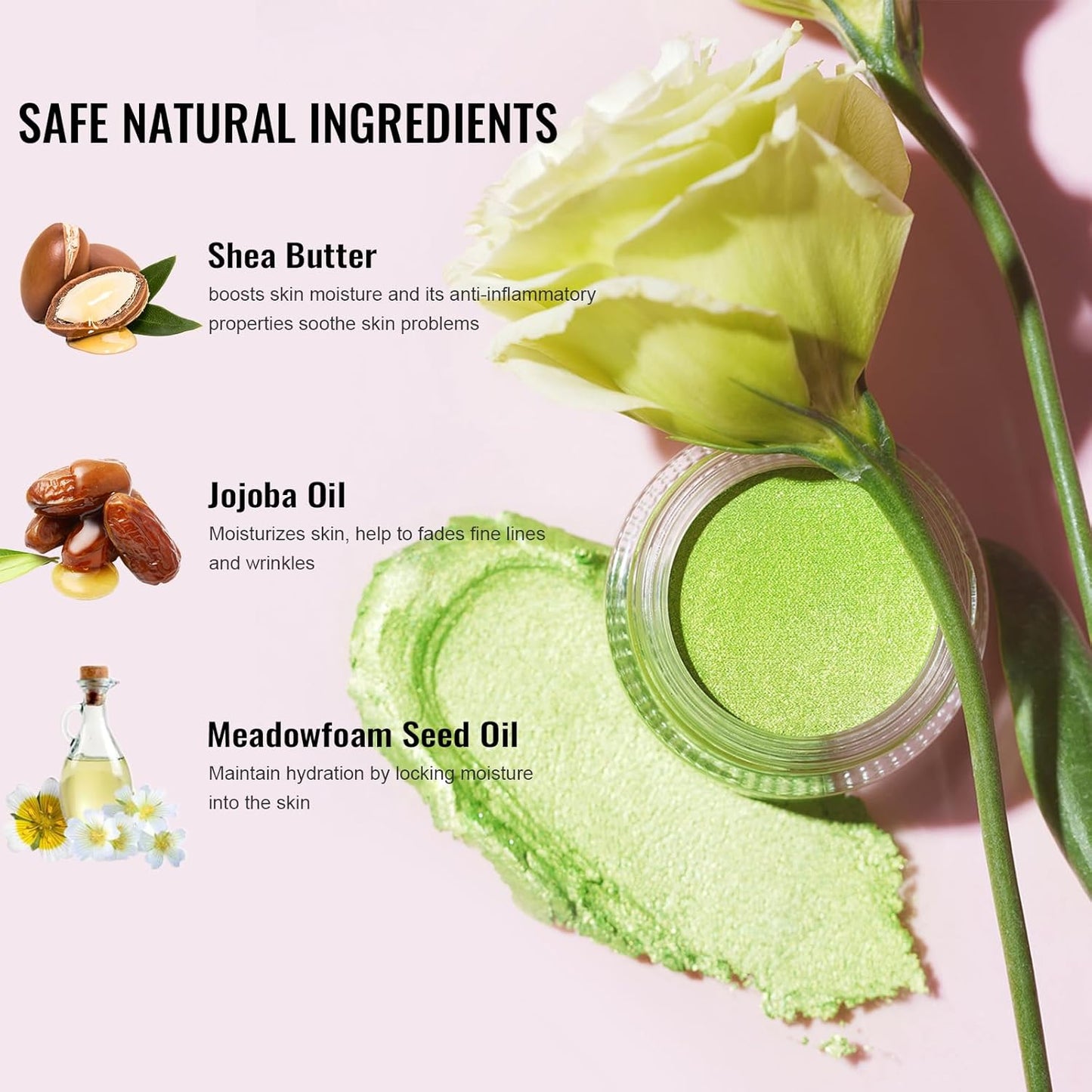 Oulac Light Golden Cream Eyeshadow also for Highlighter Large Capacity Highly Pigmented Eye Shadow Waterproof &Long Lasting with Moisturizing Formula P05