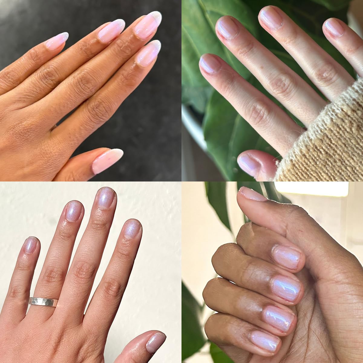 Olive & June Gel Polish | UV LED Nail Lamp Needed | Long Lasting Formula | Up to 21 Days of Wear | Damage-Free Removal |Salon-Quality Manicure at Home | Pink Goldfish | Pink Iridescent