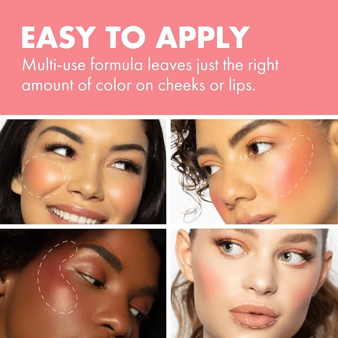 Milani Cheek Kiss Liquid Blush Makeup - Blendable & Buildable Cheek Blush, Lightweight Liquid Blusher and Cheek Color (New Wine Glow)