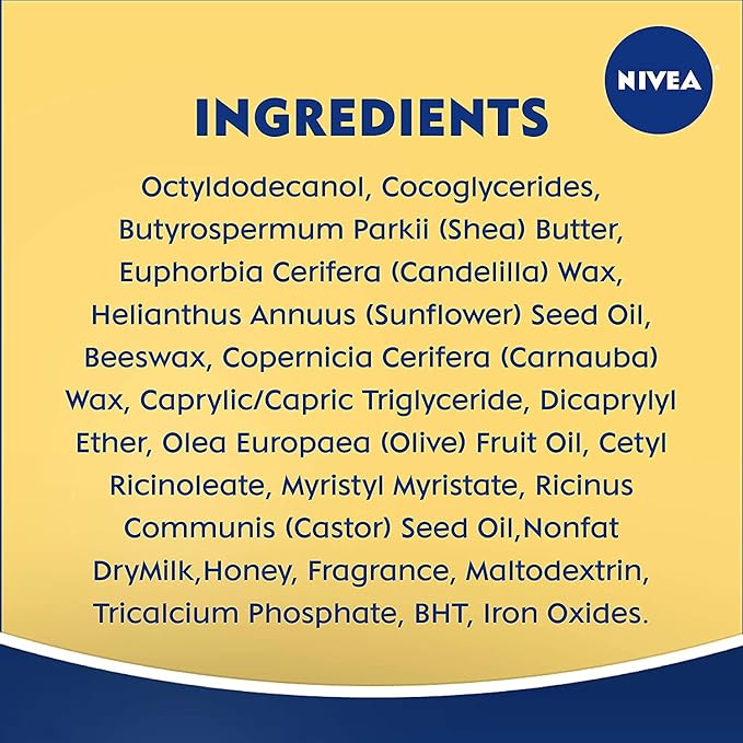 NIVEA A Kiss of Milk & Honey Natural Defense & Soothing Lip Care 0.17 oz