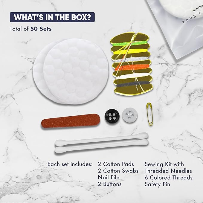 1-Shoppe All-in-Kit | Personal Care Kit Frosted Sachet Wrap | Hotels and Vacation Rentals | (Case of 50)