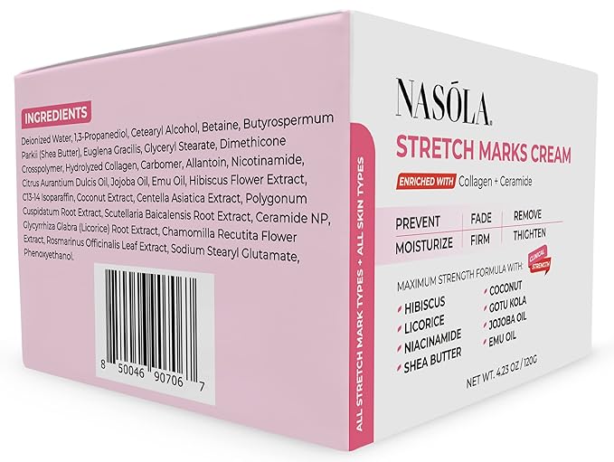 Stretch Mark Cream for Pregnancy, Eliminate and Prevent Deep Stretch Marks, Moisturizer Belly Cream for Pregnancy and Scars Removal With Enriched Collagen and Ceramide, 4.23 Oz