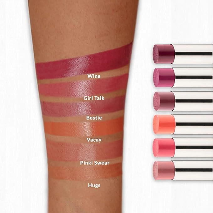 Best Balm Forever Tinted Lip Balm by VASANTI - Lip Moisturizer With Natural Oils and Butters for Hydration and Long Lasting Comfort - Vegan, Paraben Free (Hugs - Neutral Beige Pink)