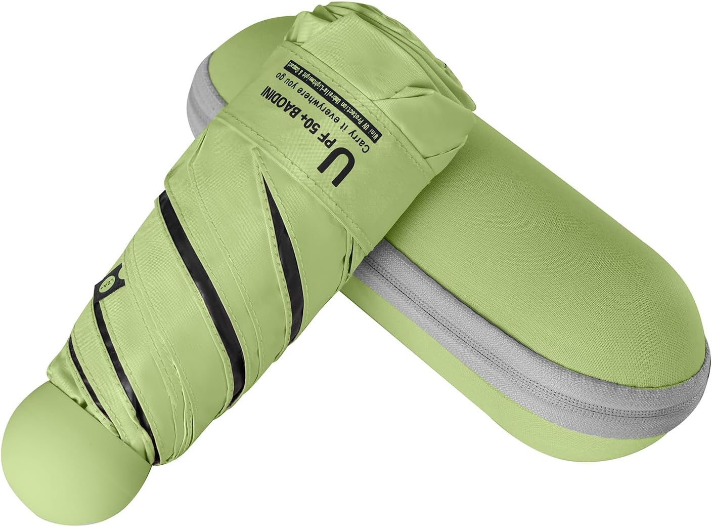 BAODINI Travel Essentials Mini Umbrella for Purse With Case Small Compact UV Sun Protection Lightweight Tiny Pocket Manual Open Close Umbrella for Women Kids and Men Fit Purse Backpack